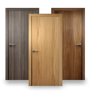 Modern Flush Panel Interior Door, Soundproof, Oak Veneer, Solid Core, House, Hotel, Apartment and Villa