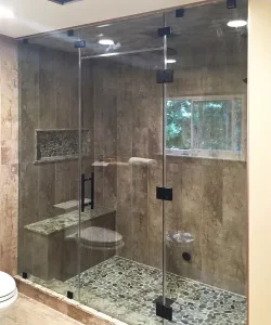 Modern Frameless Glass Shower Door 180 Degree Stainless Steel Hinge Pair Bearing 3 Year Warranty Easy Bathroom 6-10mm
