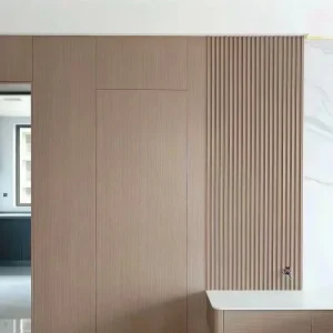 Modern Frameless Invisible Flush Plywood Door with Wood Veneer
