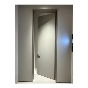 Modern Frameless Secret Invisible Door Aluminum Wooden Interior Hidden Door Manual Finished Surface Waterproof 45mm Thick