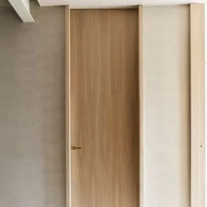 Modern Frameless Wood Interior Hidden Door, White or Brown