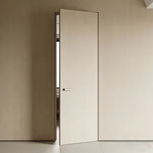 Modern Frameless Wooden Interior Hidden Room Door for House