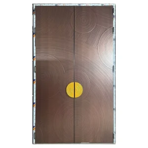 Modern French Solid Wood Custom-Size Front Entry Door with Waterproof Finish for Villa