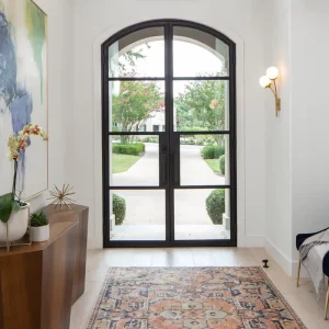 Modern French-Style Aluminum Swing Door with Custom Surface Finish and Anti-Deformation Structure