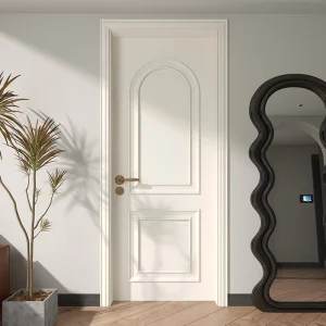 Modern French-Style White Interior Door, Single, for Study, Living Room, or Dressing Room