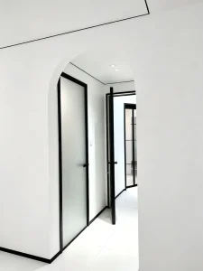 Modern Glass Dismountable Pleated Screen Door Bottom Trackless Honeycomb Separate Retractable Thermal Insulation Interior Villa