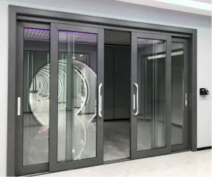 Modern Heavy-Duty Aluminum Patio Glass Door with Soundproof Automatic Sliding System for Residential Use