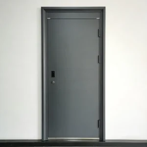 Modern Heavy Duty Steel Apartment Security Front Door with Multi-Point Lock for Condos and Villas