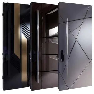 Modern Heavy Steel Pivot Entrance Door