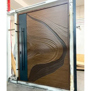 Modern High-End Security Pivot Entry Doors Center Exterior Front Entrance Door Anti Burglary Main Door for Villa Digital Lock