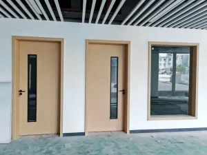 Modern Hospital Ward Room Antibacterial HPL Interior Flush Door for Clinic and Cleanroom