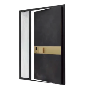 Modern House Villa Front Bulletproof Pivot Entry Door Exterior Application
