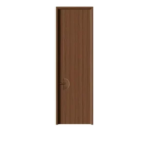 Modern Indoor Solid Wood Swing Door Windproof Corrosion Resistant Feature Customizable Narrow Bedroom Design