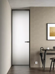 Modern Interior Glass Swing Door Invisible Hinge Customizable Water-Resistant