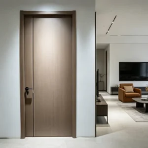 Modern Interior Solid Wood Composite Polymer Door with Sound Insulation for Bedrooms, Villas, and Hotels