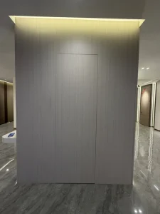 Modern Invisible Hidden Frameless Interior Doors Minimalist Bedroom Wall Integrated Wooden Doors Decoration Customizable Color