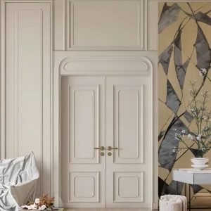 Modern Lacquered Solid Wood Interior Door Waterproof Anti-Fading Lightweight