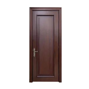 Modern Large Solid Wood Interior Log Door, Water-Resistant, with Black Walnut Finish for Bedroom or Whole House