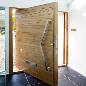 Modern Large Solid Wood Pivot Front Entry Door for House or Villa