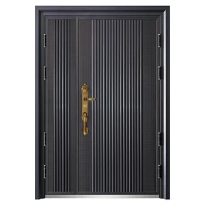 Modern Luxury Cast Aluminum Custom Design Security Entrance Door for Residential Use