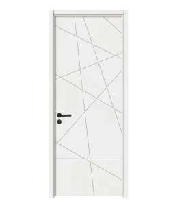 Modern MDF Interior Bedroom Door with Swing Opening and Flat PVC Design for Hotel Kitchen Apartment