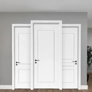Modern Manufacturer Customized Solid Wood Interior Slab Door, Soundproof, Custom Sizes, for Living Room, Bathroom, Apartment, or School