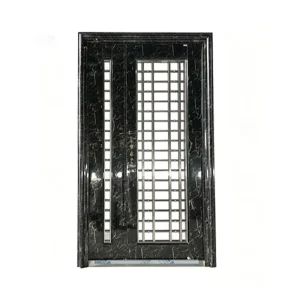 Modern Marble Pattern Stainless Steel Security Door Full Glass Rust-proof Finished Villa Entrance Door