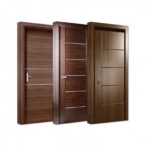 Modern Melamine Door 3D Texture Wood Grain Laminated Decorative Door for Hotel and Home