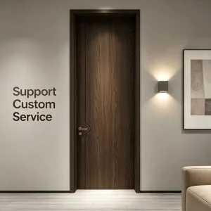 Modern Melamine Hotel Room Wood Door Bedroom Interior Wood Door for Houses