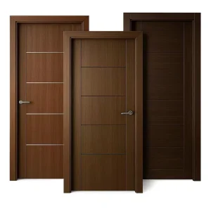 Modern Melamine PVC-Veneered MDF Waterproof Interior Door for Office
