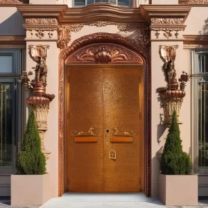 Modern Metal Copper Front Entry and Interior Doors, Factory Direct