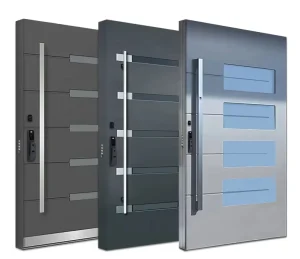Modern Metal Stainless Steel Security Front Entrance Pivot Door for House Renovation