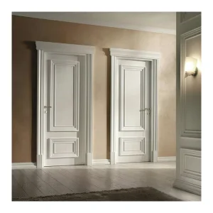 Modern Minimalist 8 Ft Walnut Wooden Interior Door with Door Handles and Knobs