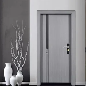 Modern Minimalist All-Aluminum Swing Door, Fire-Retardant and Secure, for Bedrooms and Hotels, Factory Direct