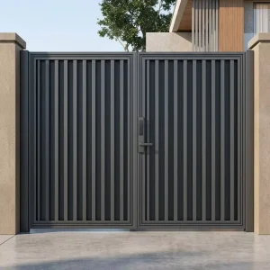 Modern Minimalist Aluminum Alloy Double Doors, Customizable