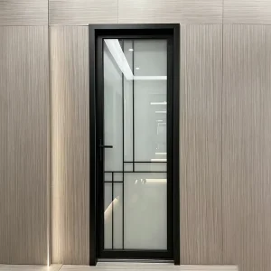 Modern Minimalist Aluminum Alloy Swing Door with Soundproof Glass for Living Rooms, Balconies, and Gardens, Factory Direct and Custom