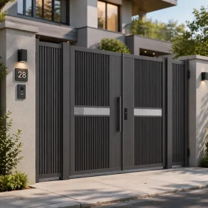 Modern Minimalist Aluminum Art Gate for Villa Courtyard