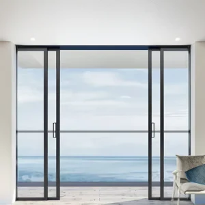 Modern Minimalist Aluminum Double-Glazed Sliding Door for Residential and Commercial Use