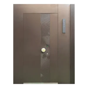 Modern Minimalist Cast Aluminum Wave Texture Single Entry Security Gate