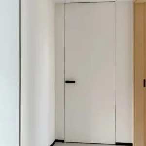 Modern Minimalist Concealed Frameless Wood Door with Sound Insulation for Villa, Apartment, and Bedroom