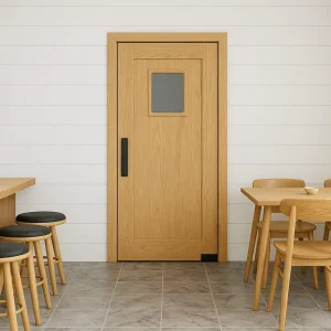 Modern Minimalist Custom Solid Wood Outdoor Villa Entrance Door