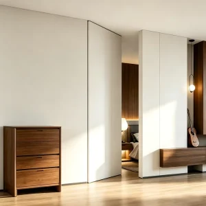 Modern Minimalist Customized Aluminum Wood Frameless Invisible Door with Magnetic Suction for Interior Room
