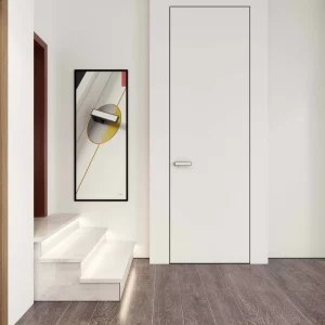 Modern Minimalist Flush-Wall Interior Door with Concealed Frame for Hotel, Apartment, or Project