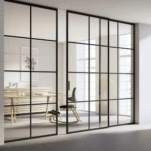 Modern Minimalist Glass Sliding Door Ultra Narrow Frame Aluminum Alloy Balcony Indoor Outdoor Living Room