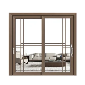 Modern Minimalist Heavy-Duty Aluminum Alloy Sliding Door with Sound Insulation for Balconies, Living Rooms, Villas, and Entryways
