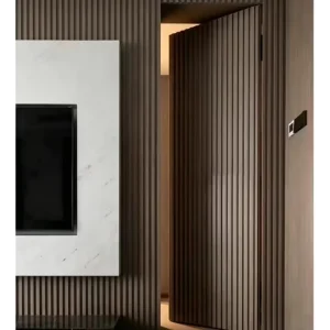 Modern Minimalist Invisible Grille Hidden Swinging Door for Bedroom Interior Exterior Use