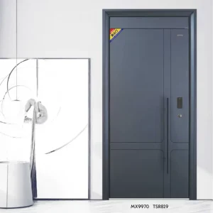Modern Minimalist Metal Security Door, Single-Leaf or Double-Leaf, Villa Entrance, Anti-Theft Grade A