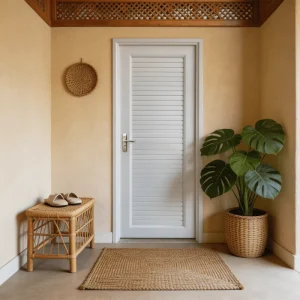 Modern Minimalist Narrow Frame UPVC PVC Bathroom Door Waterproof Toilet Shower Room Interior Swing Door Villa Hotel