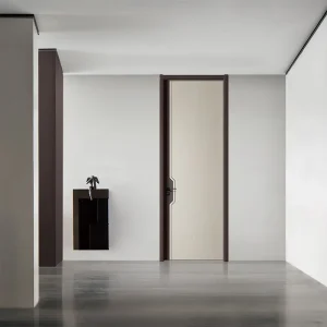 Modern Minimalist Single Interior Wooden Door Soundproof Finished Surface for Bedroom