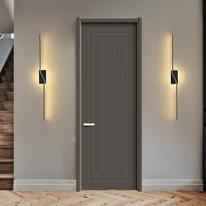 Modern Minimalist Solid Wood Composite Interior Door, Odorless, for Homes, Hotels, and Villas